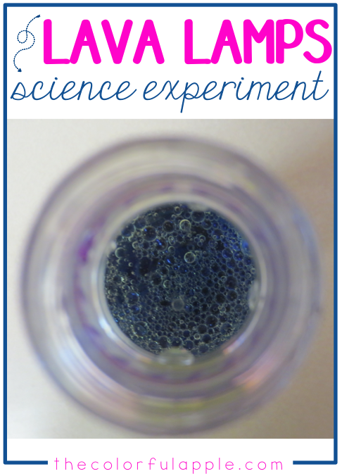 A fun science experiment for kids!  This diy lava lamp is exciting to make with your students in science class!