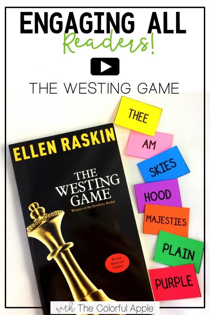 The Westing Game is a highly engaging novel for upper elementary.  Here are some activities to help students follow along in the novel and solve the mystery!