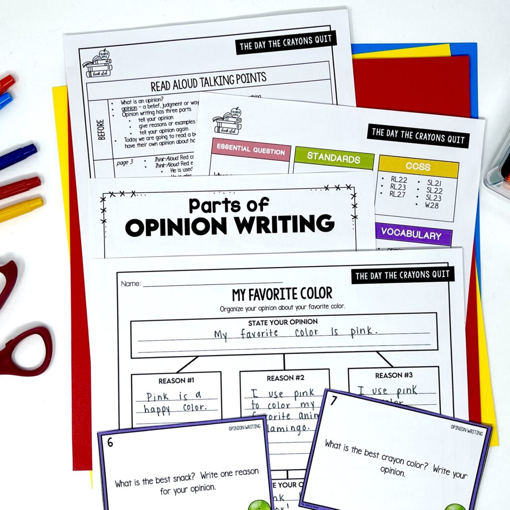 opinion writing mentor texts