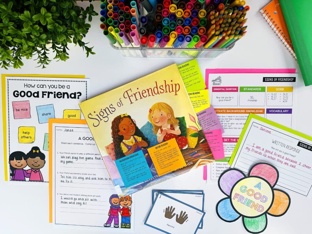 teaching friendship with the read aloud Signs of Friendship